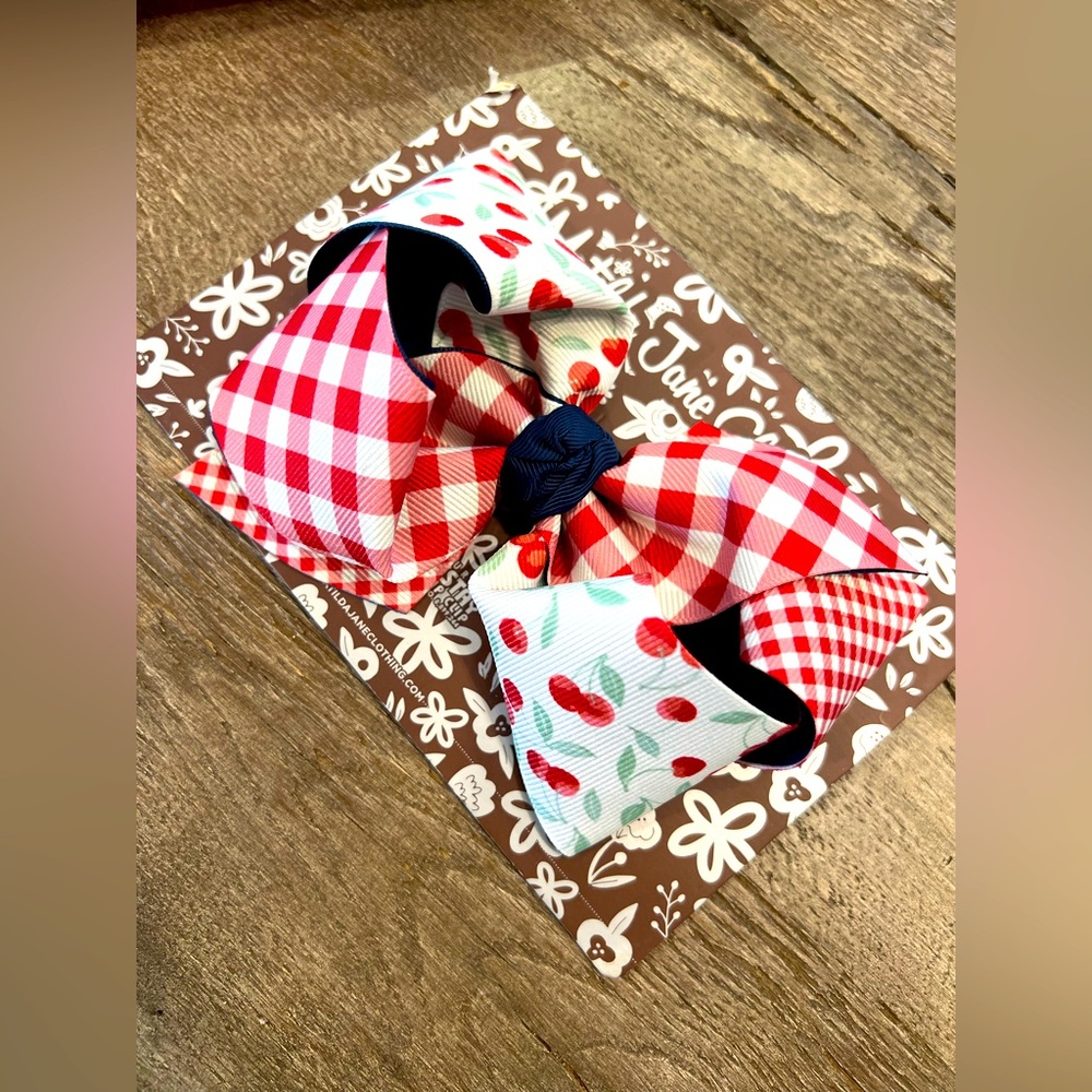 Matilda Jane Heart NEW Bow 3"H x 5”W